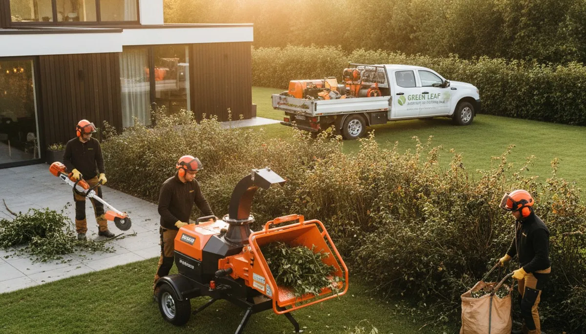 Professional shrub removal service in Troy, NY clearing overgrown bushes for clean landscape