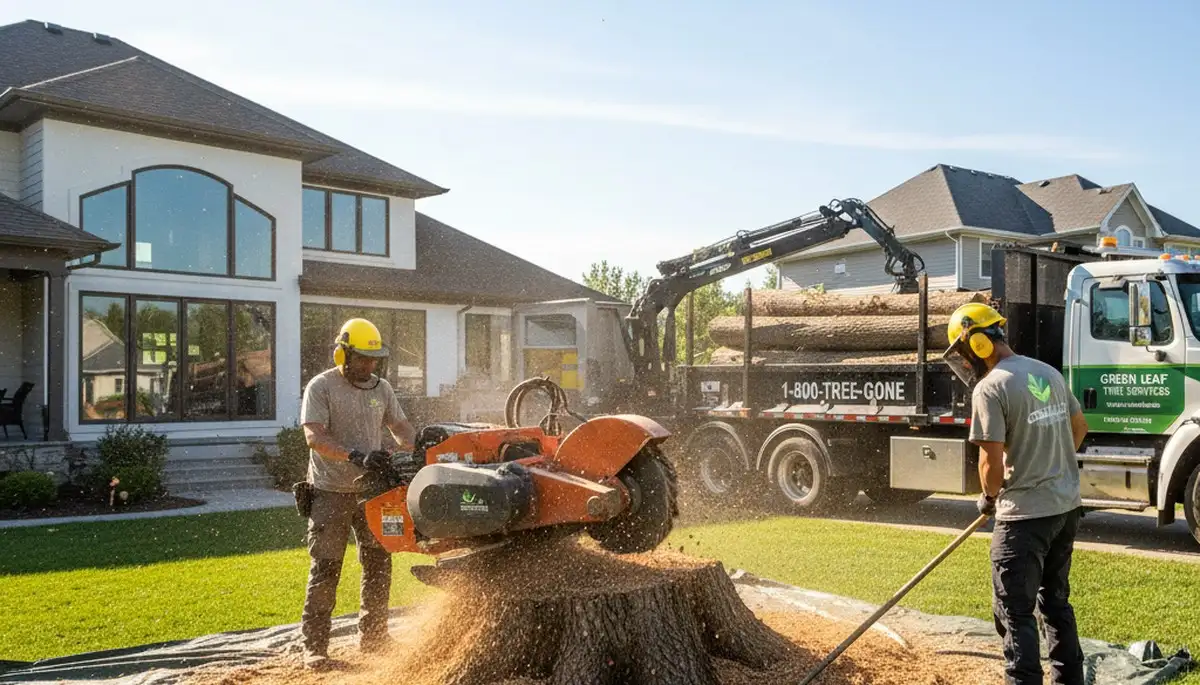 Professional stump removal service in Troy, NY by Chop Chop Tree experts using safe extraction equipment