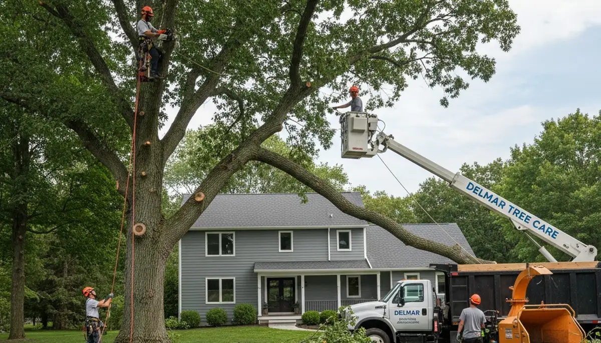 Professional tree removal service in Troy, NY clearing hazardous trees safely