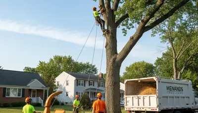 Professional tree removal service team working in Troy, NY